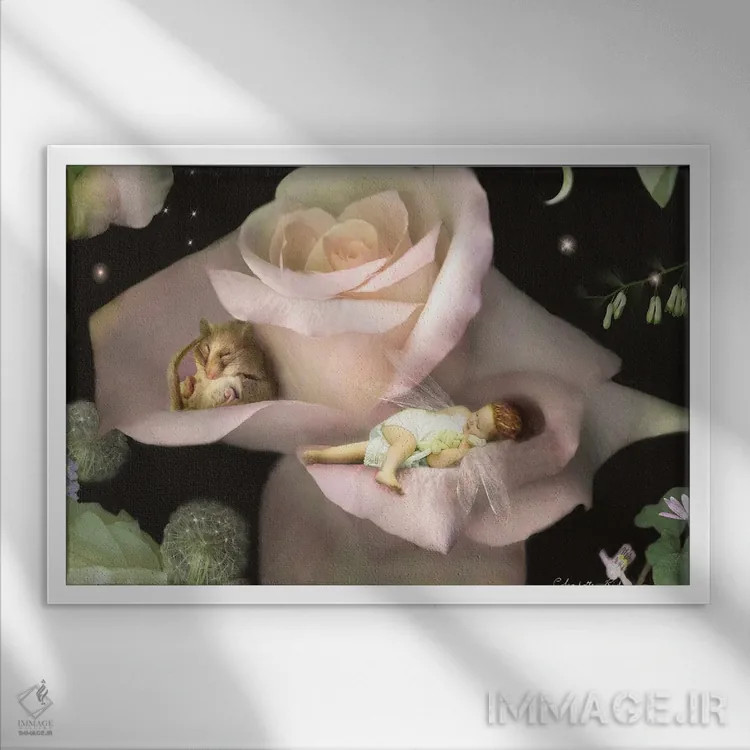 تابلو گوشهای آرام اثر شارلوت بیرد - نمای قابدار سفید