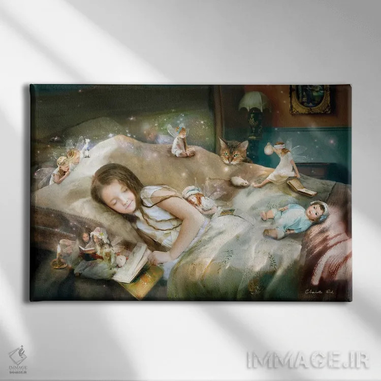 تابلو سرزمین ناد (دنیای خواب) اثر شارلوت بیرد - نمای روبهرو روی دیوار