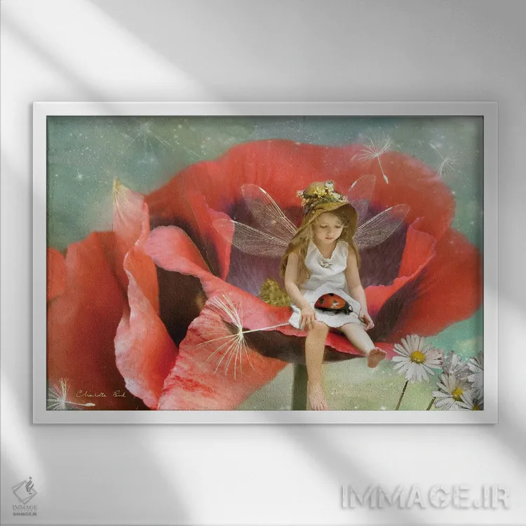 تابلو مرا به خاطر بسپار اثر شارلوت بیرد - نمای قابدار سفید