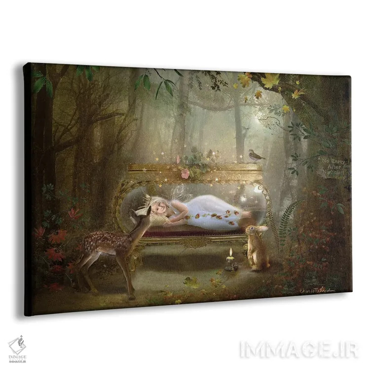 تابلو افسانهٔ جنگل زمستانی اثر شارلوت بیرد - نمای پرسپکتیو محصول