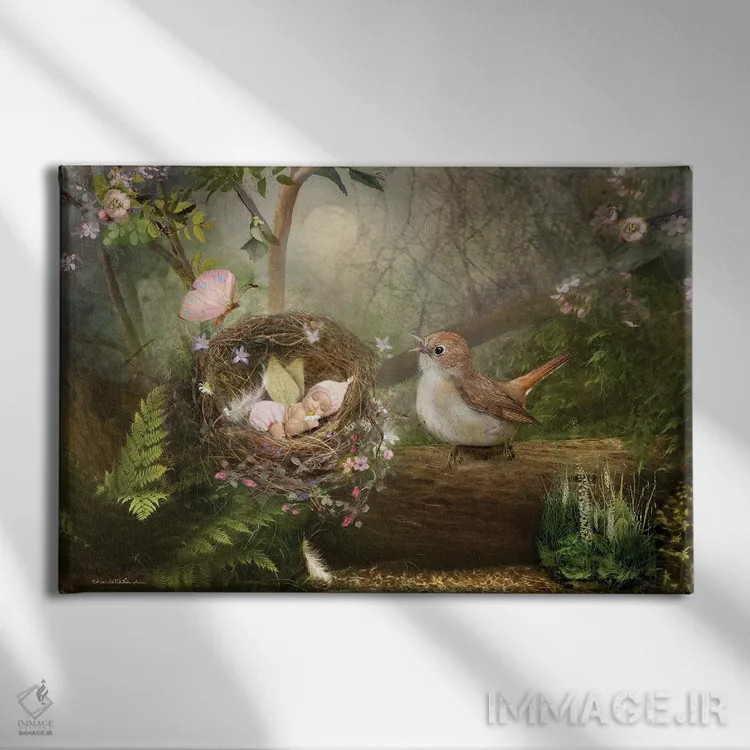 تابلو لالایی اثر شارلوت بیرد - نمای روبهرو روی دیوار