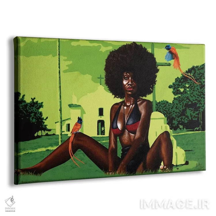 تابلو پرندگان بهشتی اثر کریستین بییر - نمای پرسپکتیو محصول