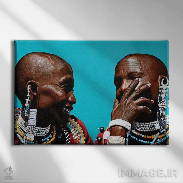 تابلو خواهران روحی اثر کریستین بییر - نمای روبهرو روی دیوار