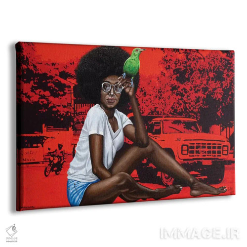 تابلو رانندهٔ کامیون زن (پرتغالی) اثر کریستین بییر - نمای پرسپکتیو محصول