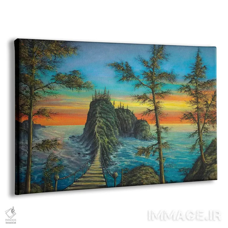 تابلو جزیرهٔ اسرارآمیز اثر کالر بای فلیکز (نام هنرمند) - نمای پرسپکتیو محصول