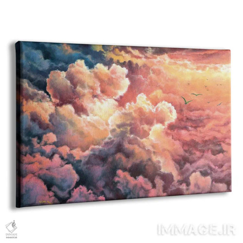 تابلو ابرهای گرم اثر کالر بای فلیکز (نام هنرمند) - نمای پرسپکتیو محصول