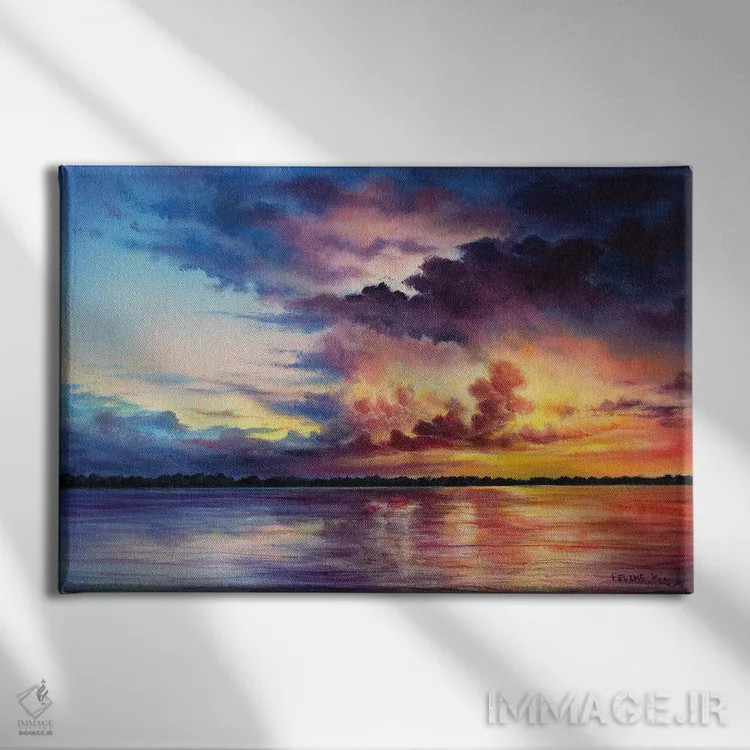 تابلو در انتظارش اثر کالر بای فلیکز (نام هنرمند) - نمای روبهرو روی دیوار