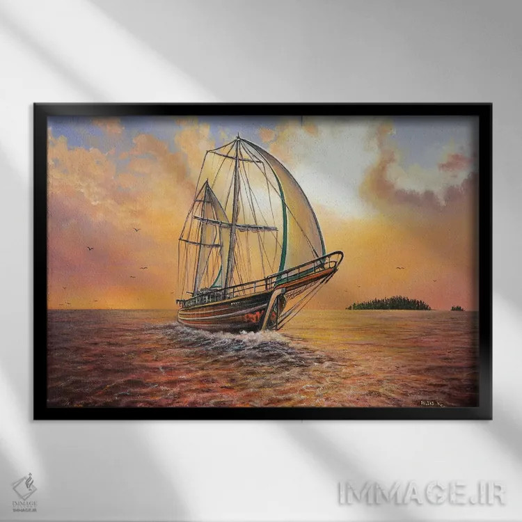 تابلو فقط در حال عبور اثر کالر بای فلیکز (نام هنرمند) - نمای قابدار مشکی