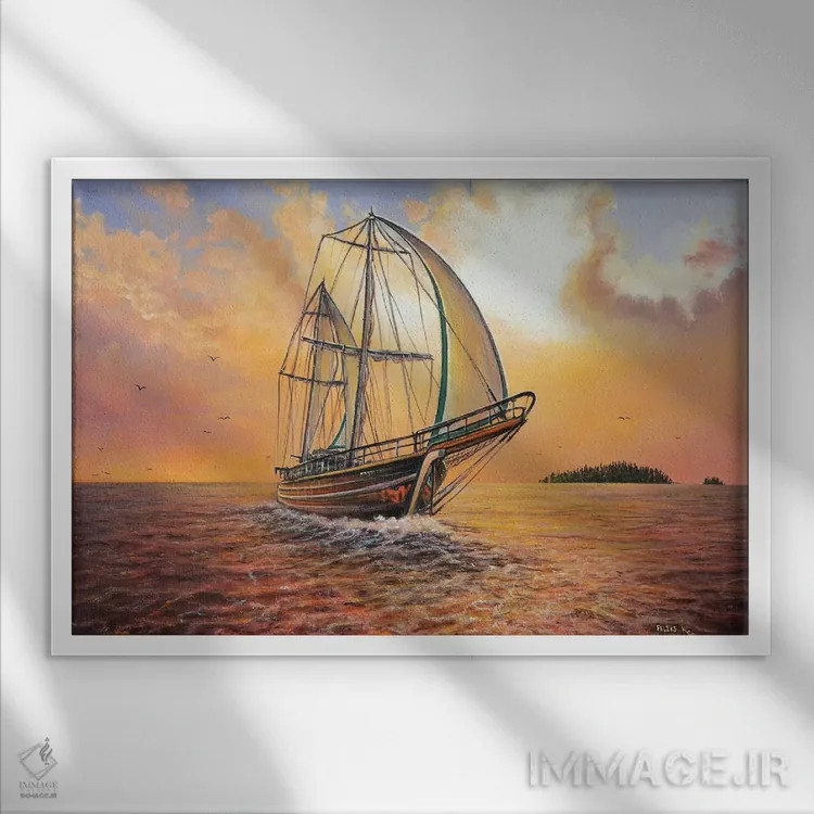 تابلو فقط در حال عبور اثر کالر بای فلیکز (نام هنرمند) - نمای قابدار سفید