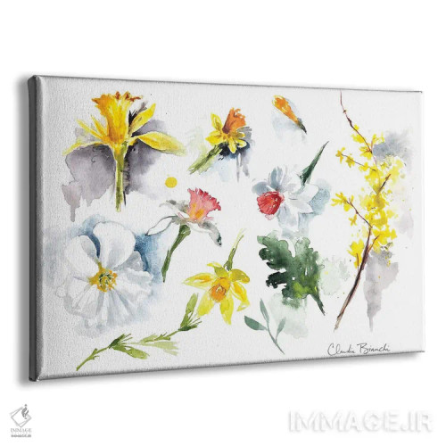 تابلو نرگسها اثر کلودیا بیانکی - نمای پرسپکتیو محصول