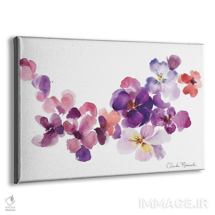 تابلو جشن بنفشهها اثر کلودیا بیانکی - نمای پرسپکتیو محصول