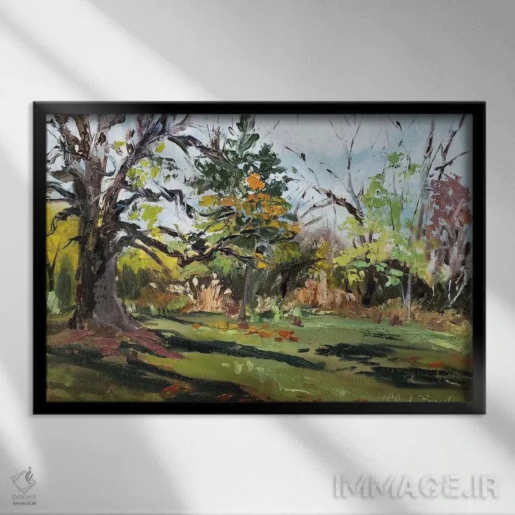 تابلو در بیشهزار اثر کلودیا بیانکی - نمای قابدار مشکی