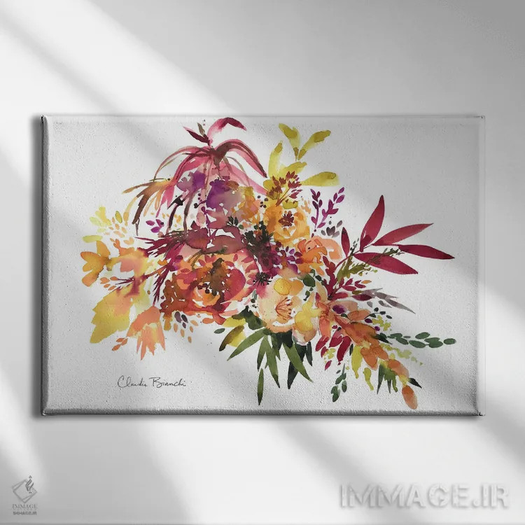 تابلو گیاهان برداشت اثر کلودیا بیانکی - نمای روبهرو روی دیوار