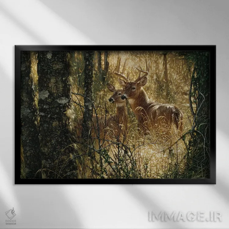 تابلو لحظهای طلایی اثر کالین بوگل - نمای قابدار مشکی