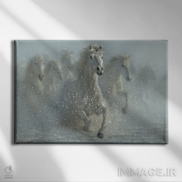 تابلو دویدن در طبیعت وحشی اثر کالین بوگل - نمای روبهرو روی دیوار