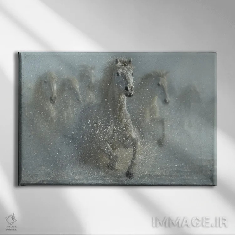 تابلو دویدن در طبیعت وحشی اثر کالین بوگل - نمای روبهرو روی دیوار