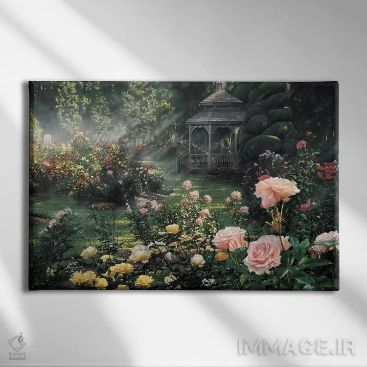 تابلو بهشت یافته شد اثر کالین بوگل - نمای روبهرو روی دیوار