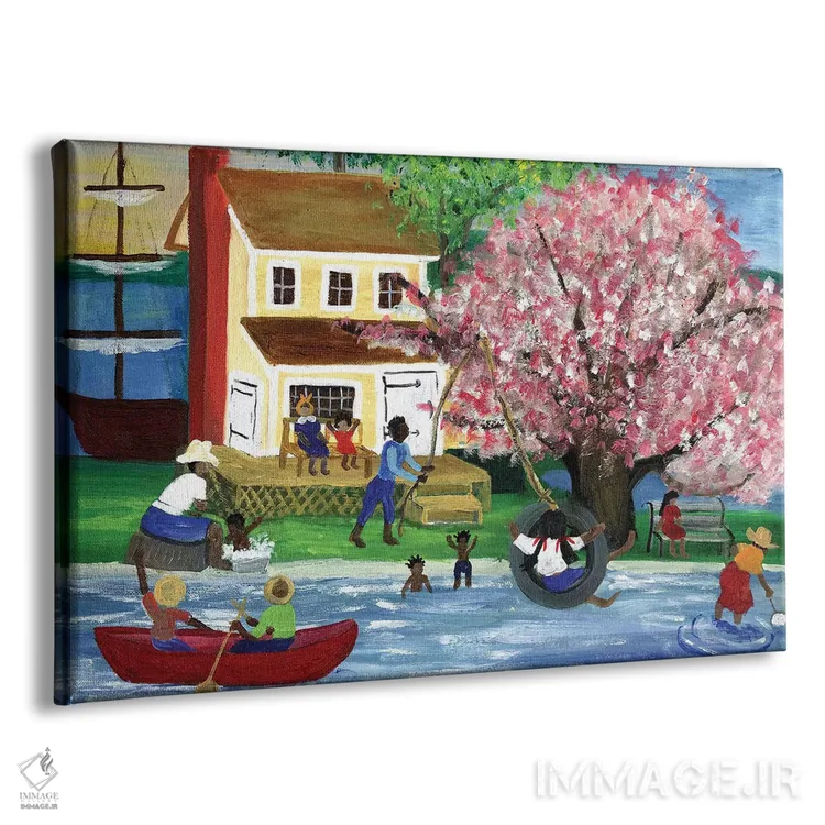 تابلو خانهٔ تابستانی آمریکایی-آفریقایی اثر شریل بارتلی - نمای پرسپکتیو محصول