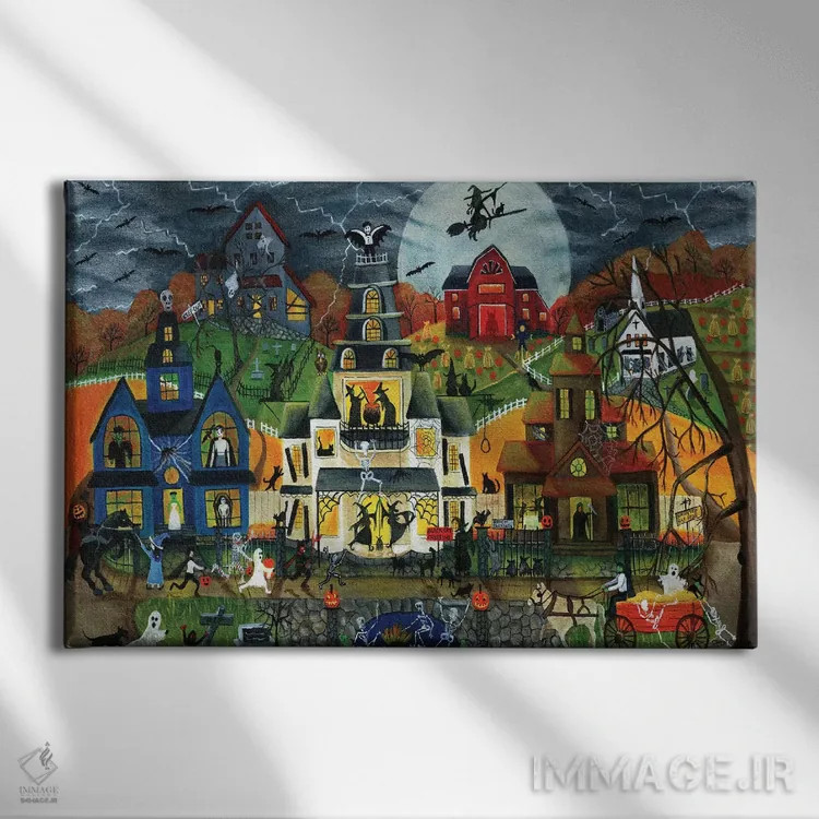 تابلو خیابان ترسناک (شریل بارتلی) اثر شریل بارتلی - نمای روبهرو روی دیوار