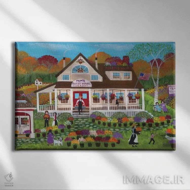 تابلو خانه مهمان مامان اثر شریل بارتلی - نمای روبهرو روی دیوار