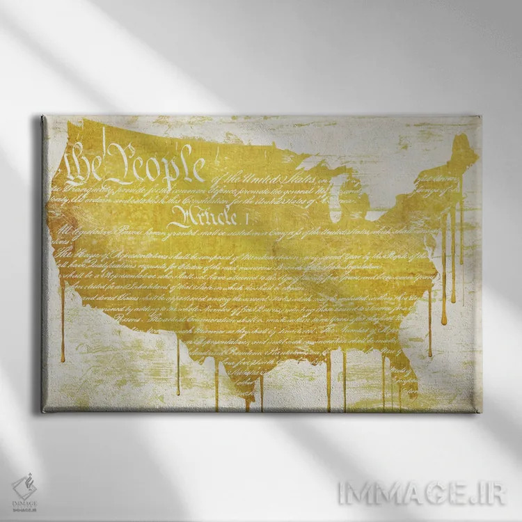تابلو رویای آمریکایی II اثر ساشا - نمای روبهرو روی دیوار