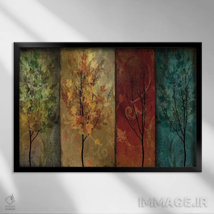 تابلو داستان ادامهدار درخت اثر ساشا - نمای قابدار مشکی