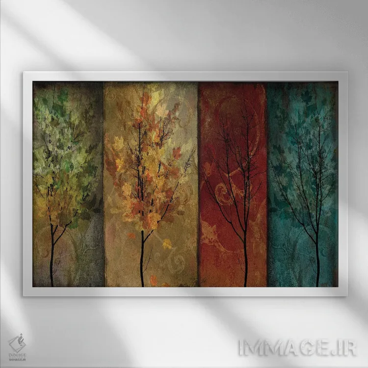 تابلو داستان ادامهدار درخت اثر ساشا - نمای قابدار سفید