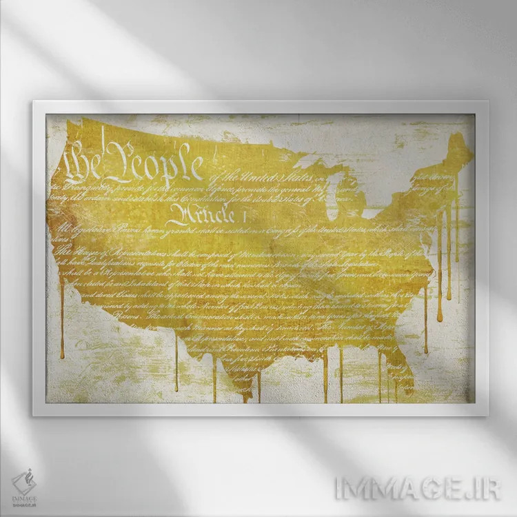 تابلو رویای آمریکایی II اثر ساشا - نمای قابدار سفید