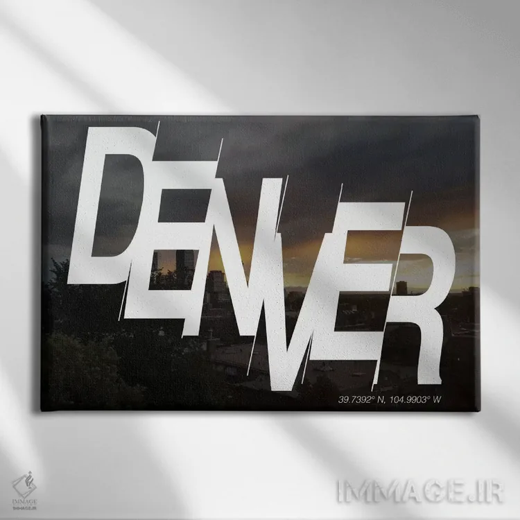 تابلو 104.9° W),دنور (۳۹.۷ شمالی، ۱۰۴.۹ غربی) اثر فایو بای فایو کالکتیو - نمای روبهرو روی دیوار