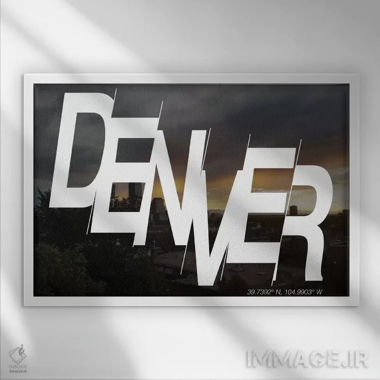 تابلو 104.9° W),دنور (۳۹.۷ شمالی، ۱۰۴.۹ غربی) اثر فایو بای فایو کالکتیو - نمای قابدار سفید