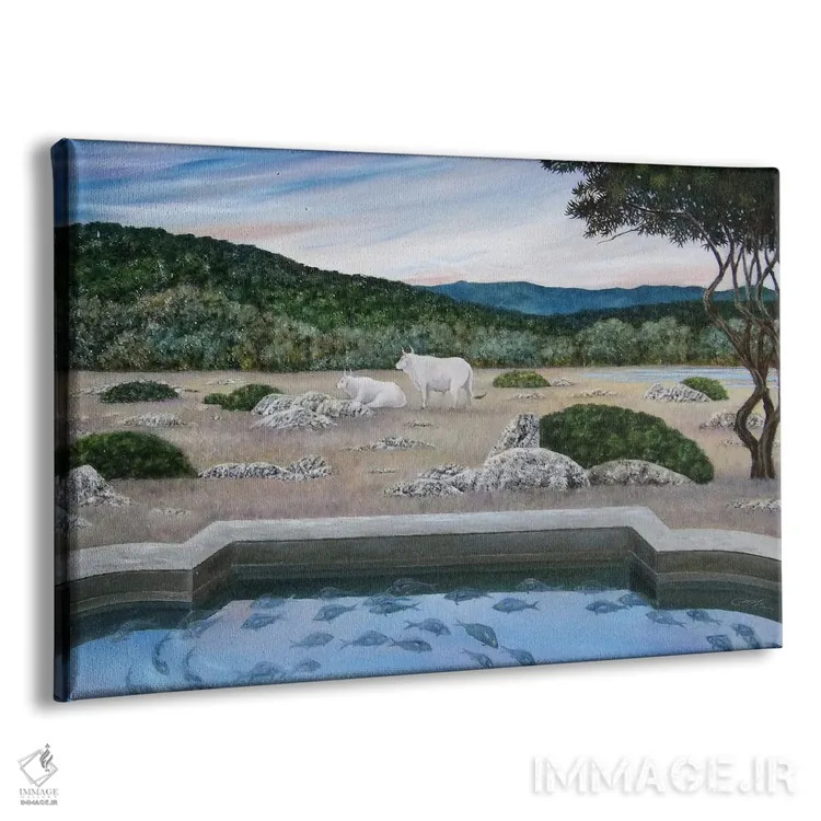 تابلو بالای آب و گذر از لبه اثر چکو مارینیلو - نمای پرسپکتیو محصول