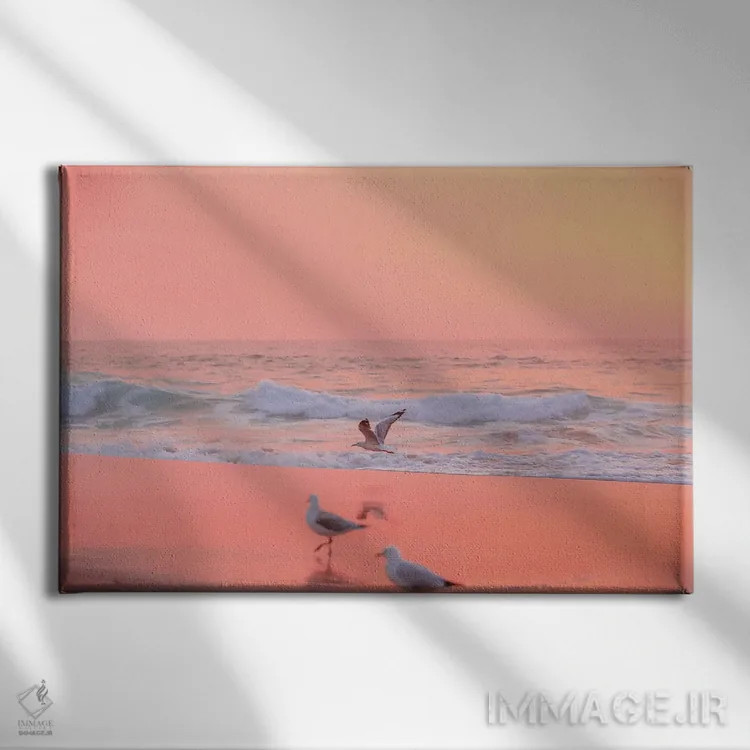 تابلو زندگی پرندهها اثر شارلوت کرد - نمای روبهرو روی دیوار