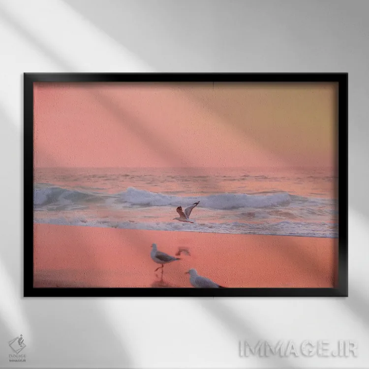 تابلو زندگی پرندهها اثر شارلوت کرد - نمای قابدار مشکی