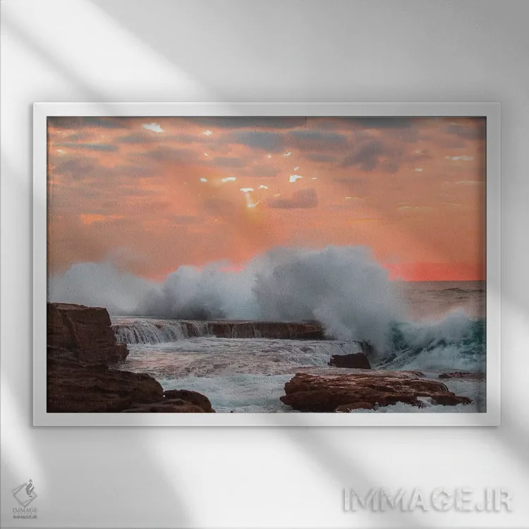 تابلو موج اثر شارلوت کرد - نمای قابدار سفید