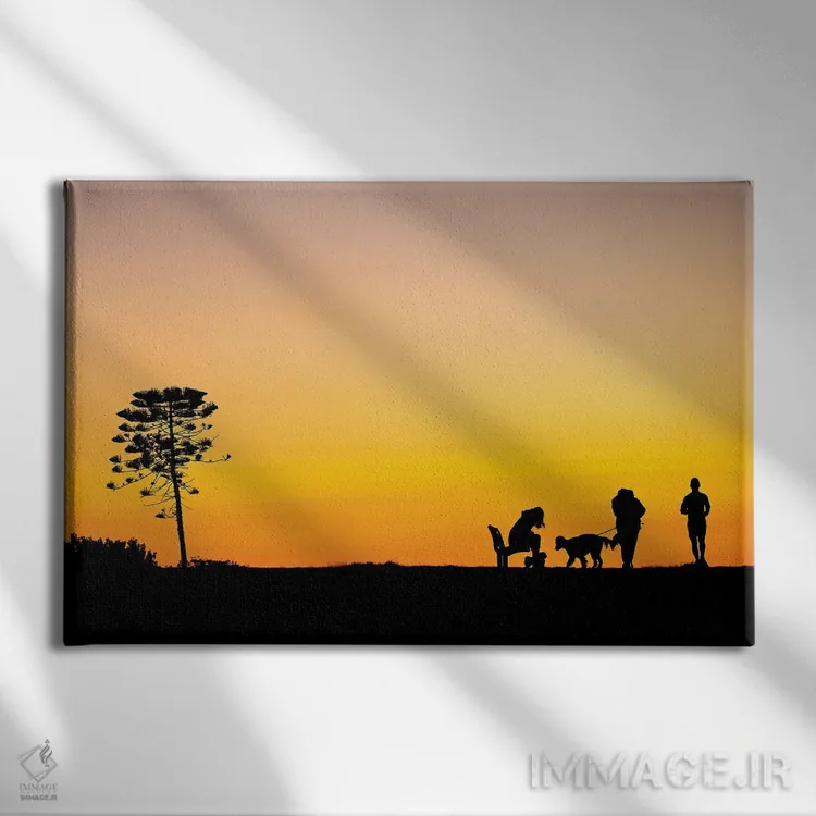 تابلو رنگهای زرد اثر شارلوت کرد - نمای روبهرو روی دیوار