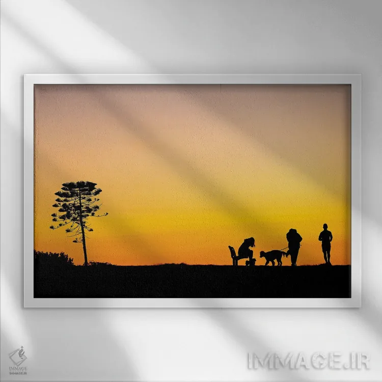 تابلو رنگهای زرد اثر شارلوت کرد - نمای قابدار سفید