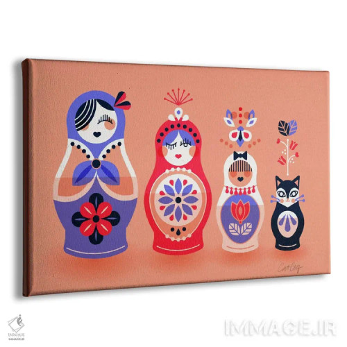 تابلو عروسکهای روسی I اثر کت کوکیلت - نمای پرسپکتیو محصول