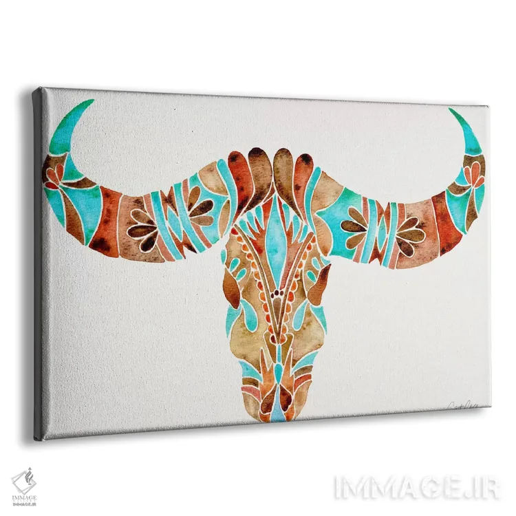 تابلو جمجمه گاومیش آبی II اثر کت کوکیلت - نمای پرسپکتیو محصول