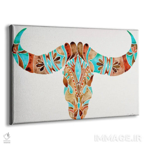 تابلو جمجمه گاومیش آبی II اثر کت کوکیلت - نمای پرسپکتیو محصول