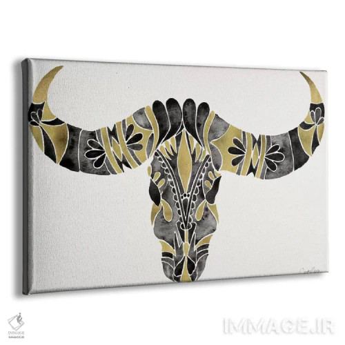 تابلو جمجمه گاومیش آبی IV اثر کت کوکیلت - نمای پرسپکتیو محصول