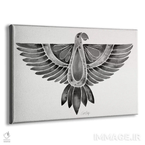 تابلو طوطی سیاه اثر کت کوکیلت - نمای پرسپکتیو محصول