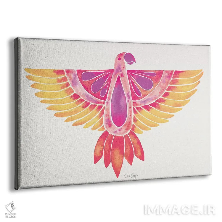 تابلو طوطی اوومبره طالبی رنگ اثر کت کوکیلت - نمای پرسپکتیو محصول