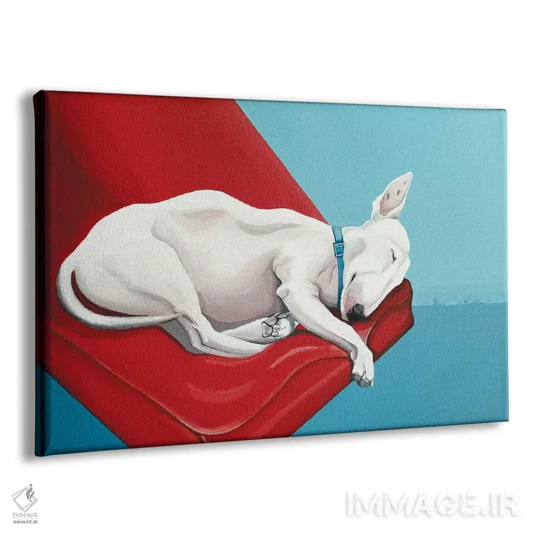 تابلو بول تریر خوابیده اثر سیسی گیدی - نمای پرسپکتیو محصول