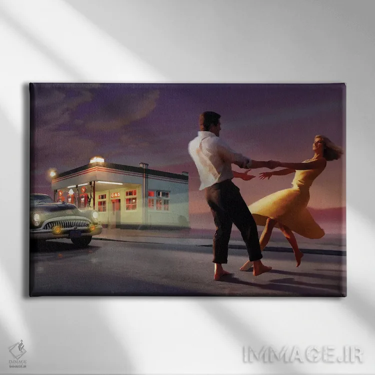 تابلو رقص شبانه اثر کریس کنسانی - نمای روبهرو روی دیوار