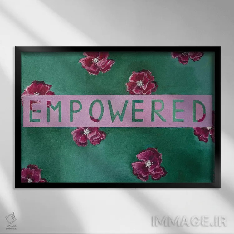 تابلو توانمند اثر سیسی گیدی - نمای قابدار مشکی