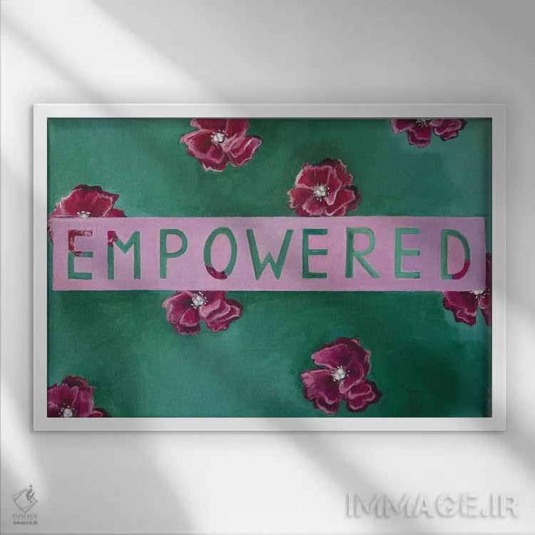 تابلو توانمند اثر سیسی گیدی - نمای قابدار سفید