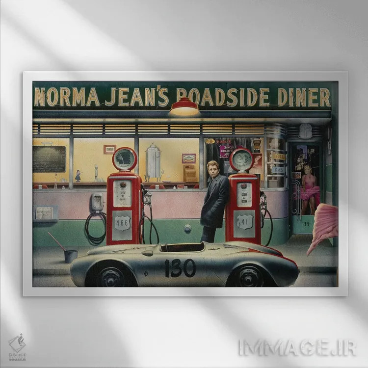 تابلو بزرگراه سرنوشت اثر کریس کنسانی - نمای قابدار سفید