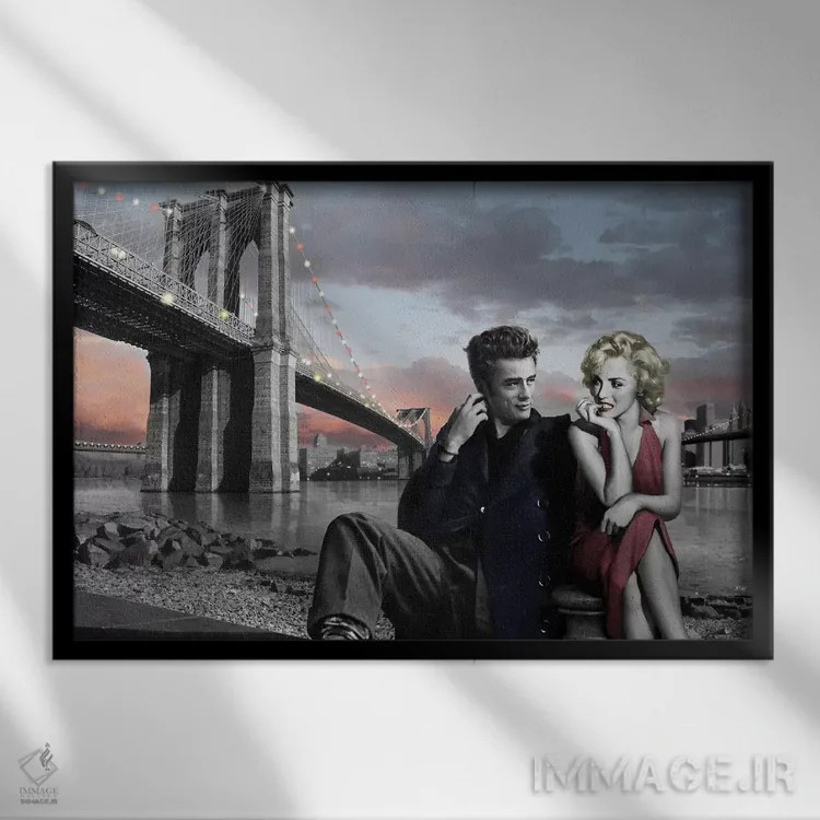 تابلو پل بروکلین II اثر کریس کنسانی - نمای قابدار مشکی