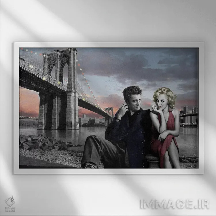 تابلو پل بروکلین II اثر کریس کنسانی - نمای قابدار سفید