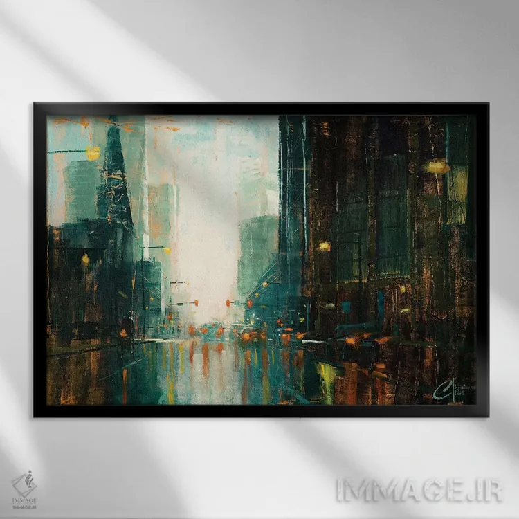 تابلو دنور (آمریکا) اثر کریستوفر کلارک - نمای قابدار مشکی